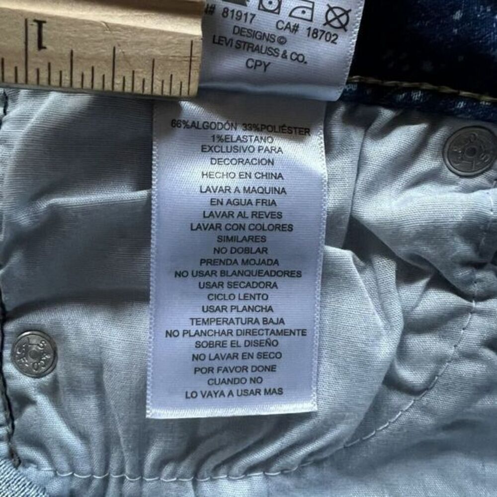 LEVI'S 710 Girl Jeans Super Skinny  Size 12‎ REG Stretch Adjustable Waistband - Picture 12 of 16